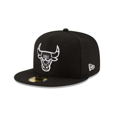 Chicago Bulls Gorra | New Era NBA 59fifty Fitted Cap Mexico - Negros